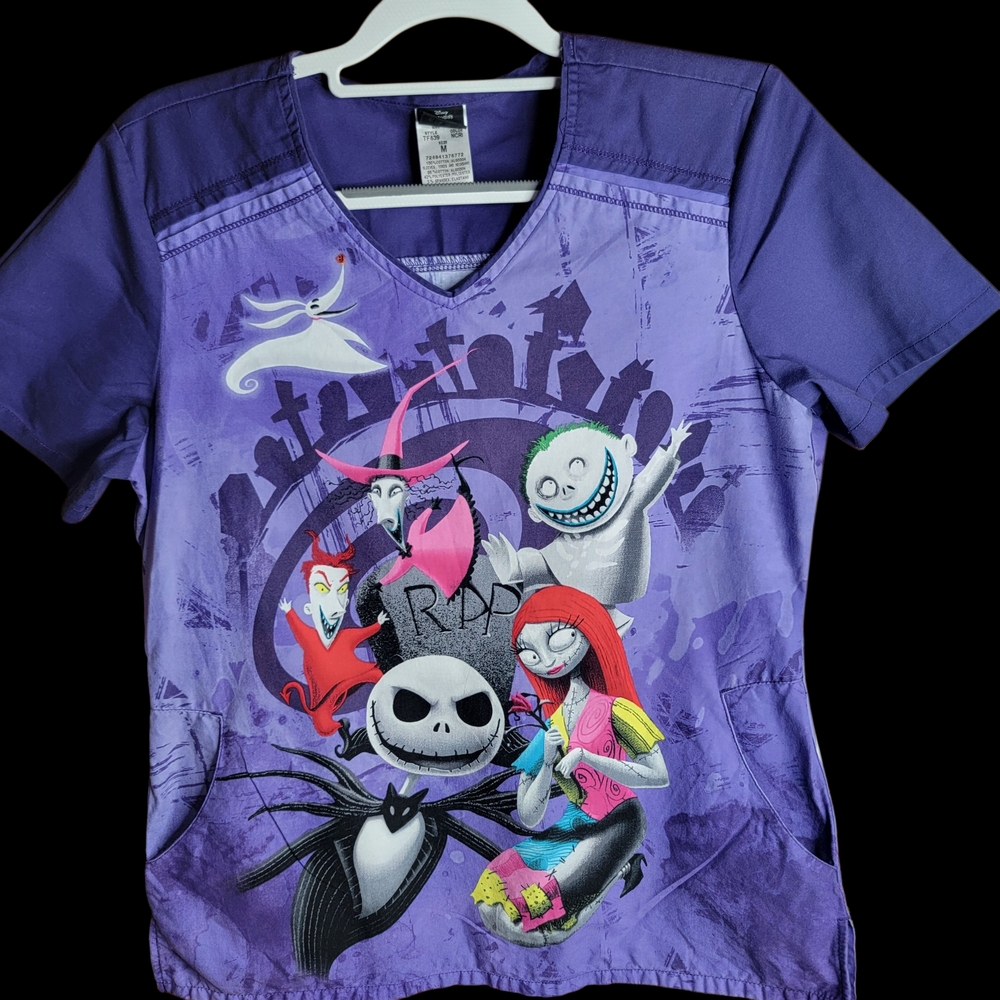 Disney Purple Short Sleeve Tees with Graphic Designs